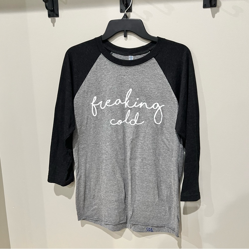 Freaking Cold Baseball Style 3/4 Sleeve Tee